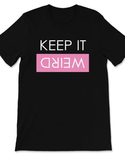 twiceweird KeepItWeird-Black pink shirt 
