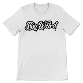 twiceweird StayWeirdDrip-white shirt