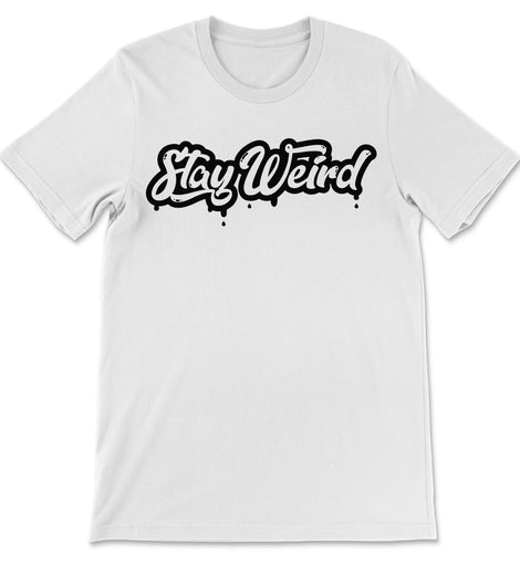 twiceweird StayWeirdDrip-white shirt